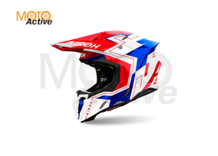 Кроссовый шлем Airoh Twist 3 Dizzy Blue/Red Gloss